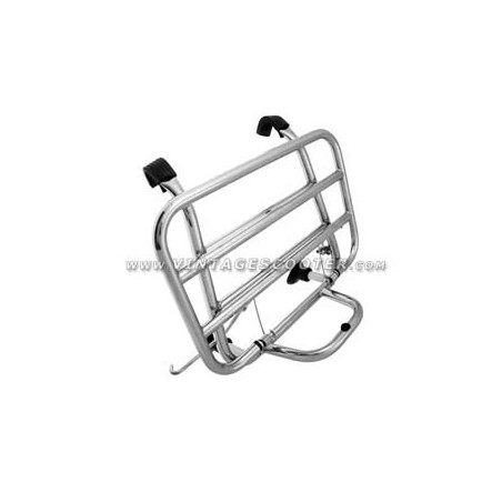 Porte bagages avant universel chromé Vespa/LML adhérent à la carrosserie